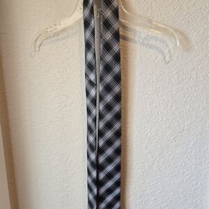 Michael Kors Black and Gray Checkered Tie